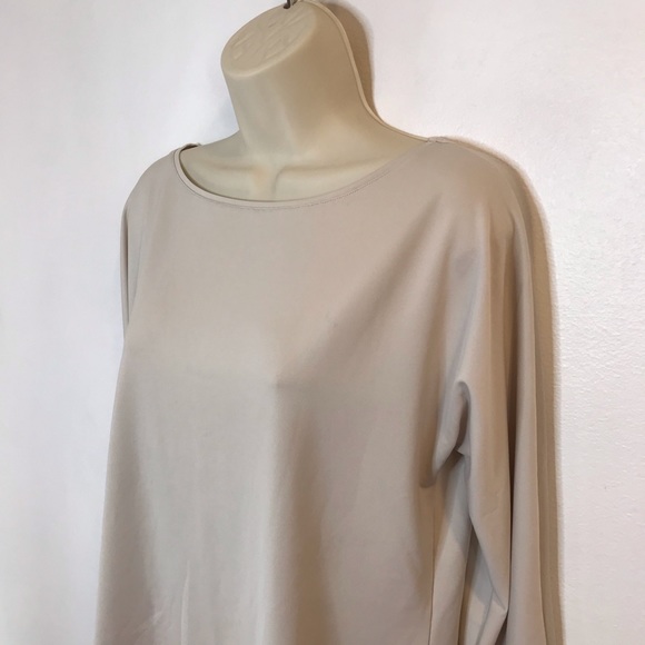 Set of 2 New York & Company Basic Shirts Black Beige Layering Blouse XL - Picture 3 of 15